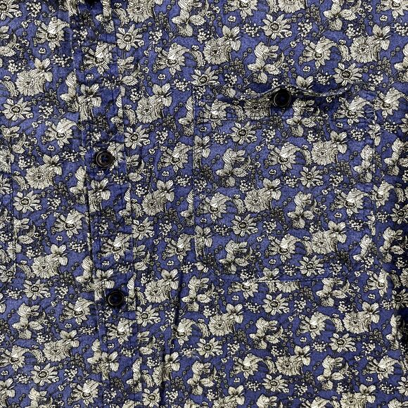 Alexander Jordan Shirt Mens‎ XL Blue Floral Long Sleeves Casual Button Down - Picture 7 of 15